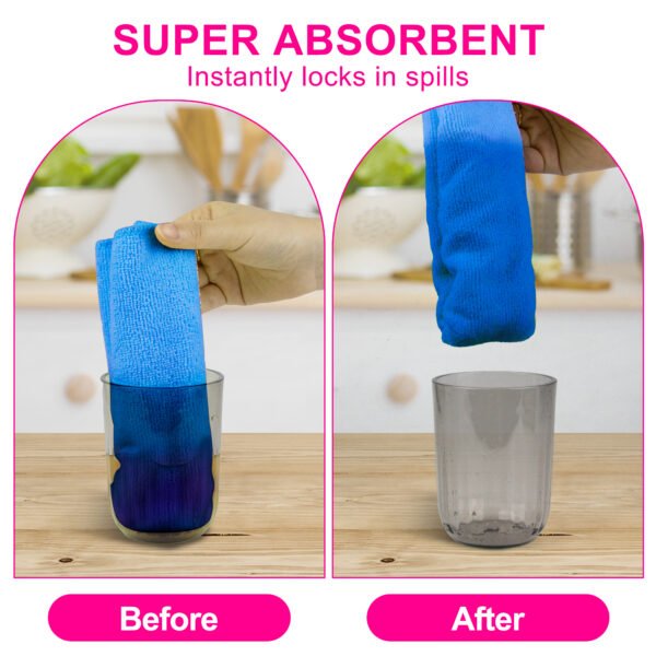 englotech microfiber cleaning cloth, 50 pack large size cleaning rags, cleaning towels free from streaks/lint/scratch for cars 37cm x 37cm