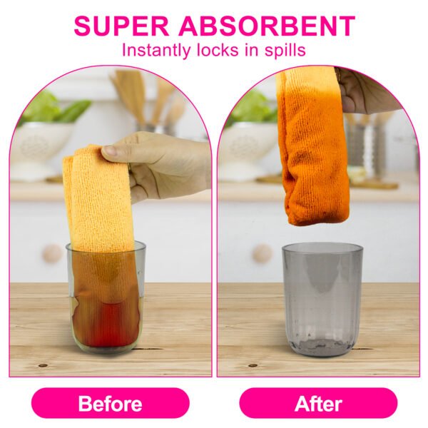 englotech microfiber cleaning cloth, 50 pack large size cleaning rags, cleaning towels free from streaks/lint/scratch for cars 37cm x 37cm