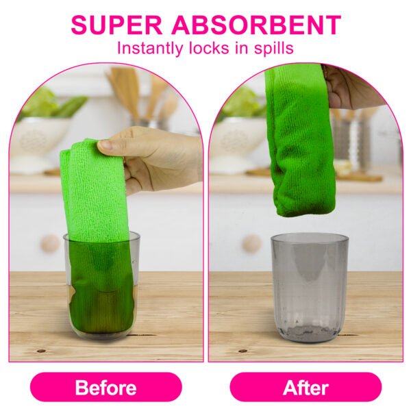 englotech microfiber cleaning cloth, 50 pack large size cleaning rags, cleaning towels free from streaks/lint/scratch for cars 37cm x 37cm