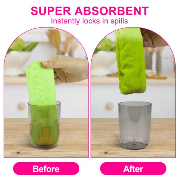 englotech microfiber cleaning cloth, 50 pack large size cleaning rags, cleaning towels free from streaks/lint/scratch for cars 37cm x 37cm