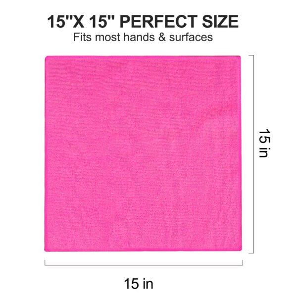 englotech microfiber cleaning cloth, 50 pack large size cleaning rags, cleaning towels free from streaks/lint/scratch for cars 37cm x 37cm