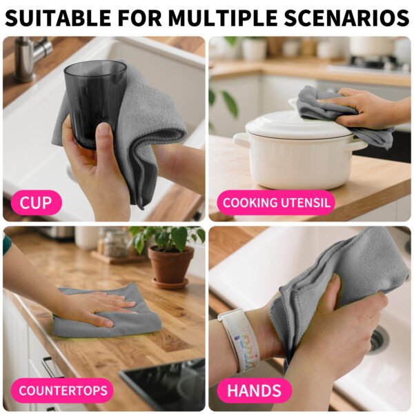 englotech microfiber cleaning cloth, 50 pack large size cleaning rags, cleaning towels free from streaks/lint/scratch for cars 37cm x 37cm