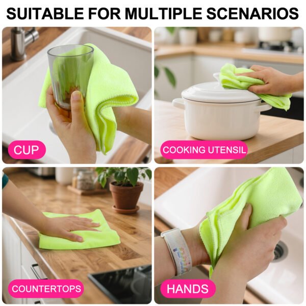 englotech microfiber cleaning cloth, 50 pack large size cleaning rags, cleaning towels free from streaks/lint/scratch for cars 37cm x 37cm