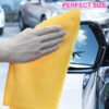 englotech microfiber cleaning cloth, 50 pack large size cleaning rags, cleaning towels free from streaks/lint/scratch for cars 37cm x 37cm