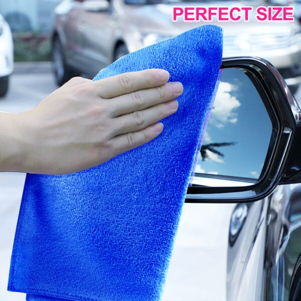 englotech microfiber cleaning cloth, 50 pack large size cleaning rags, cleaning towels free from streaks/lint/scratch for cars 37cm x 37cm