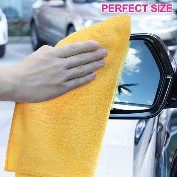 englotech microfiber cleaning cloth, 50 pack large size cleaning rags, cleaning towels free from streaks/lint/scratch for cars 37cm x 37cm