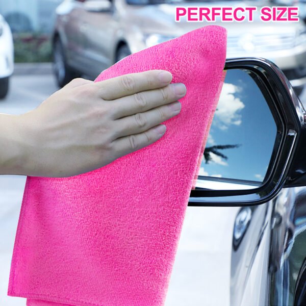 englotech microfiber cleaning cloth, 50 pack large size cleaning rags, cleaning towels free from streaks/lint/scratch for cars 37cm x 37cm