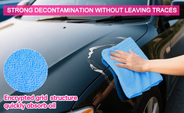 englotech microfiber cleaning cloth, 50 pack large size cleaning rags, cleaning towels free from streaks/lint/scratch for cars 37cm x 37cm