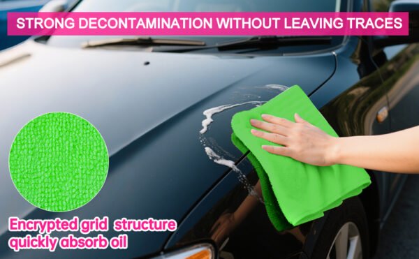 englotech microfiber cleaning cloth, 50 pack large size cleaning rags, cleaning towels free from streaks/lint/scratch for cars 37cm x 37cm