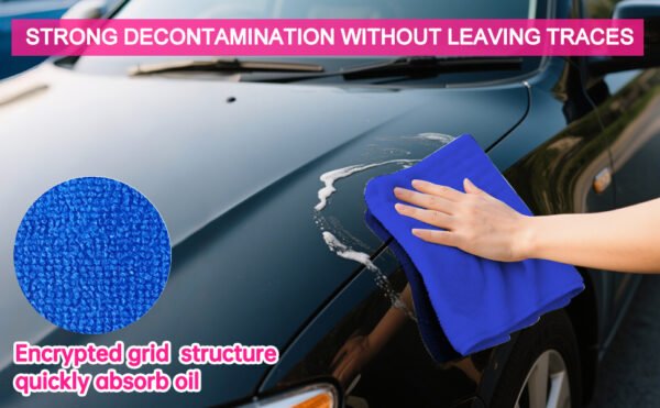 englotech microfiber cleaning cloth, 50 pack large size cleaning rags, cleaning towels free from streaks/lint/scratch for cars 37cm x 37cm