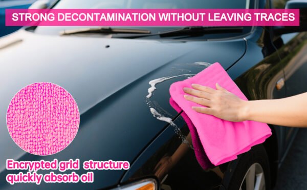 englotech microfiber cleaning cloth, 50 pack large size cleaning rags, cleaning towels free from streaks/lint/scratch for cars 37cm x 37cm