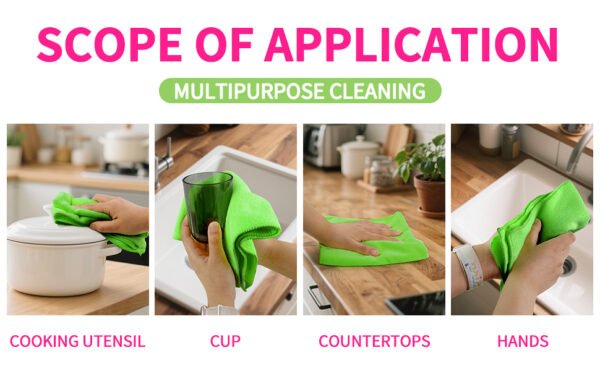 englotech microfiber cleaning cloth, 50 pack large size cleaning rags, cleaning towels free from streaks/lint/scratch for cars 37cm x 37cm