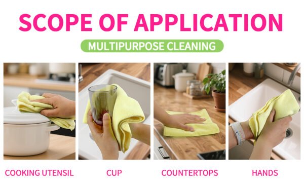 englotech microfiber cleaning cloth, 50 pack large size cleaning rags, cleaning towels free from streaks/lint/scratch for cars 37cm x 37cm