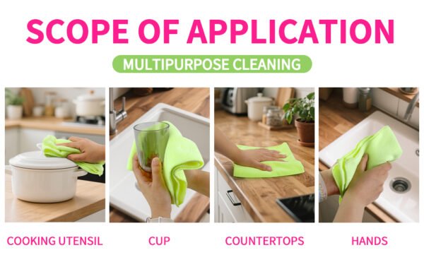 englotech microfiber cleaning cloth, 50 pack large size cleaning rags, cleaning towels free from streaks/lint/scratch for cars 37cm x 37cm