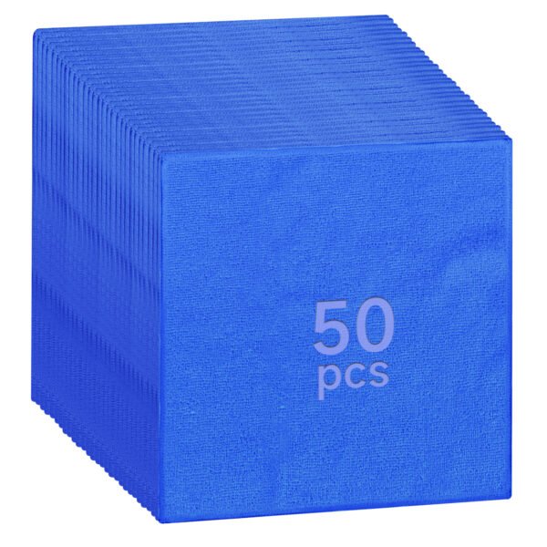 englotech microfiber cleaning cloth, 50 pack large size cleaning rags, cleaning towels free from streaks/lint/scratch for cars 37cm x 37cm