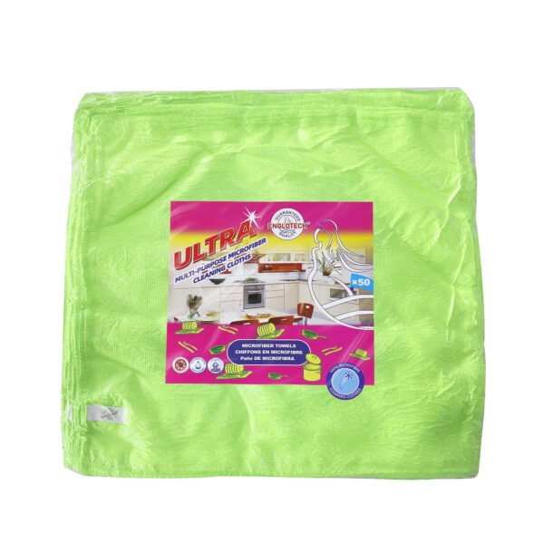 englotech microfiber cleaning cloth, 50 pack large size cleaning rags, cleaning towels free from streaks/lint/scratch for cars 37cm x 37cm