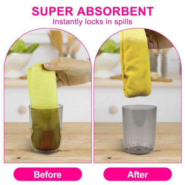 englotech microfiber cleaning cloth, 50 pack large size cleaning rags, cleaning towels free from streaks/lint/scratch for cars 37cm x 37cm