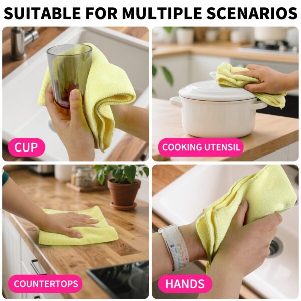 englotech microfiber cleaning cloth, 50 pack large size cleaning rags, cleaning towels free from streaks/lint/scratch for cars 37cm x 37cm