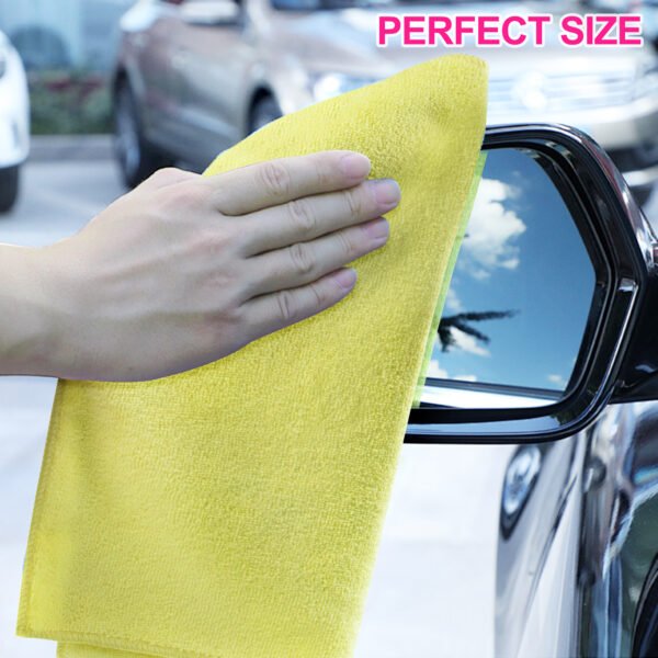 englotech microfiber cleaning cloth, 50 pack large size cleaning rags, cleaning towels free from streaks/lint/scratch for cars 37cm x 37cm